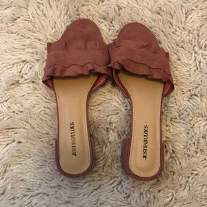 Blush just fab mules